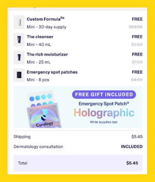 Curology Skincare 6 Free Products 