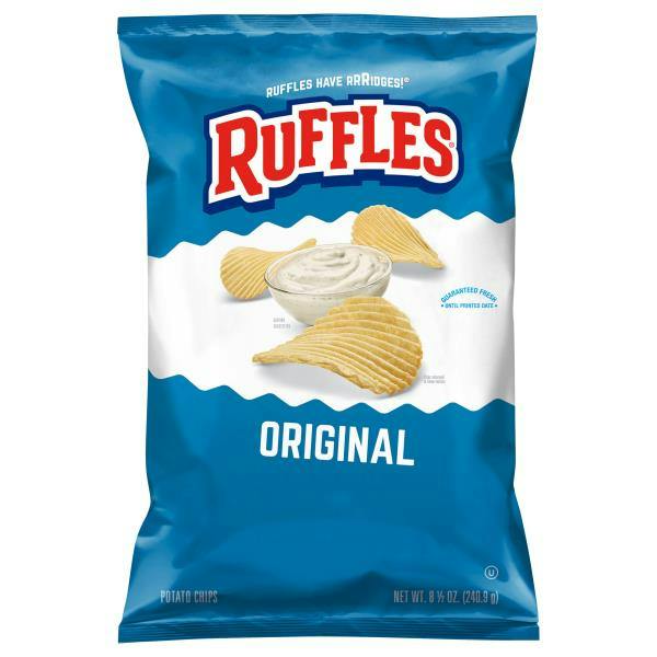 2 Ruffles Potato Chips Bags