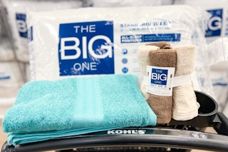kohls the big one pillow bath towel washcloth in store