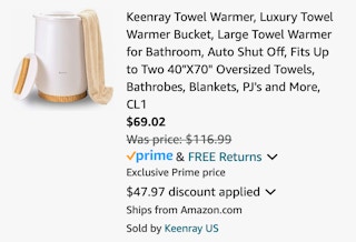 Amazon towel warmer 2024