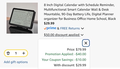 cart digital calendar