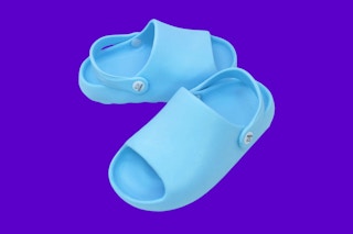 light blue toddler cloud slides on a purple background