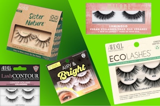 5 different styles of fake eyelashes (sold at Walmart)