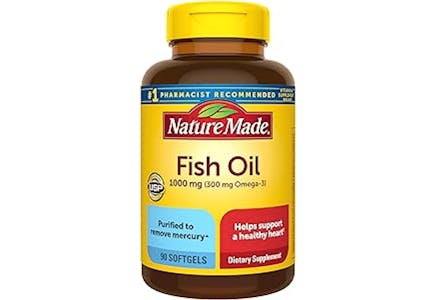 2 Nature Made Fish Oil Softgels