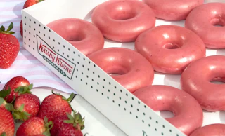 krispy kreme strawberry glazed donuts