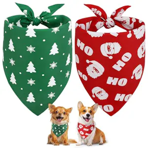 Dog Christmas Bandana 2-Pack