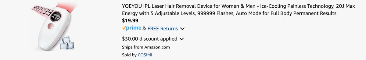 Amazon IPL Laser Hair Removal Device 2025 3