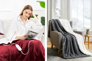 walmart heated electric throw collage