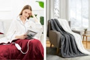 walmart heated electric throw collage
