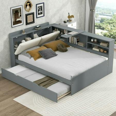 Full Size Wood Daybed with Trundle