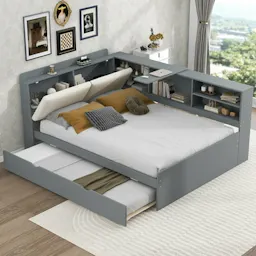 Full Size Wood Daybed with Trundle
