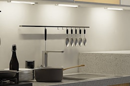 under-cabinet lights in a kitchen