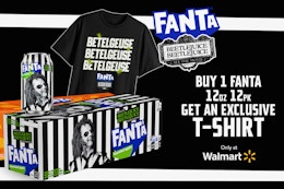 Hot Deal: Buy 1 Fanta 12-Pack, Get a Free T-shirt at Walmart card image