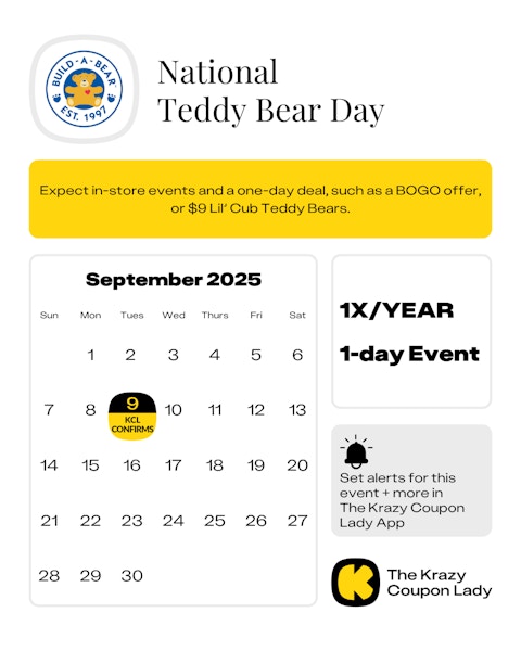 National Teddy Bear Day at Build-A-Bear 2025 Date