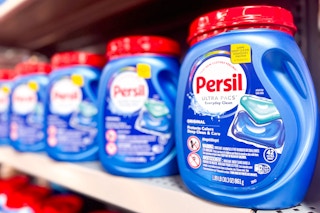 laundry pacs on a shelf in a store