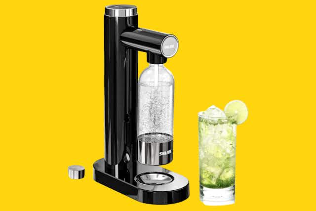 Soda Water Maker Machine, Just $27.99 With Amazon Code card image