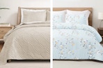 2 lifestyle images of bedding sets (Walmart Flash Deals)