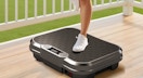 a person standing on a vibration plate