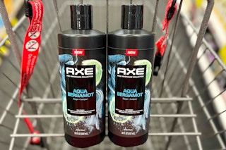 two Axe body washes in cart
