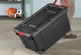 Grab 2 Sterilite 40-Gallon Wheeled Totes for $37.94 at Walmart card image