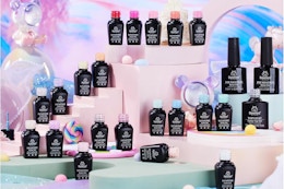 gel nail polish being displayed