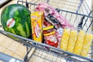 aldi weekly matchup groceries in shopping cart