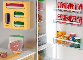 Ziplock wooden organizer
