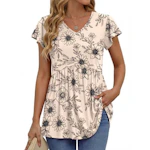 Women's V-Neck Babydoll Top
