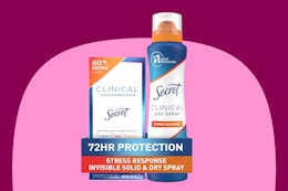 Secret Deodorant Stick and Spray Bundles, Just Under $18 With Amazon Coupon card image