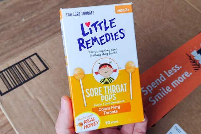 Little Remedies Sore Throat Pops 10-Pack, as Low as $3.20 on Amazon card image