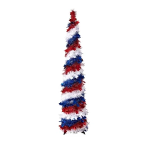 Patriotic Tinsel Tree