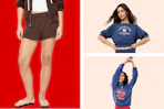 2 sweatshirts and a pair of terry shorts for women