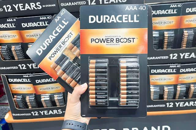 Costco’s Offering a 40-Pack of Duracell Batteries for $17.99 (Reg. $20.99) card image