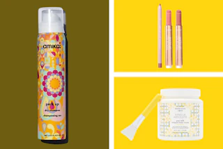 beauty products in a collage