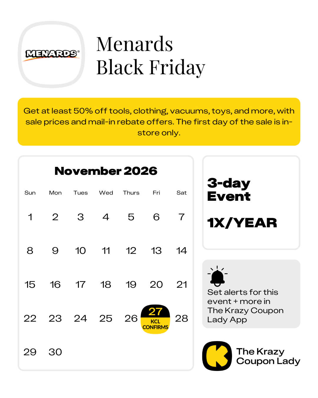 Menards Black Friday: Best Deals and Shopping Tips - The Krazy Coupon Lady