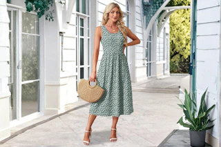 Women's Casual Midi Dress B0FT4H7GJ8
