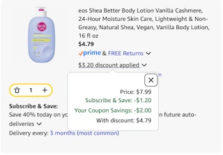 Eos Amazon receipt