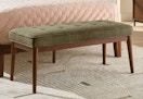 green and brown accent Better Homes & Gardens bench