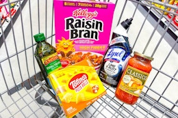 walmart groceries in cart