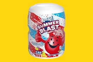 Kool-Aid Drink Mix on a yellow background