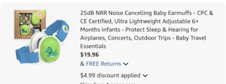 baby earmuffs Amazon receipt