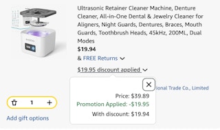 cleaner Amazon receipt