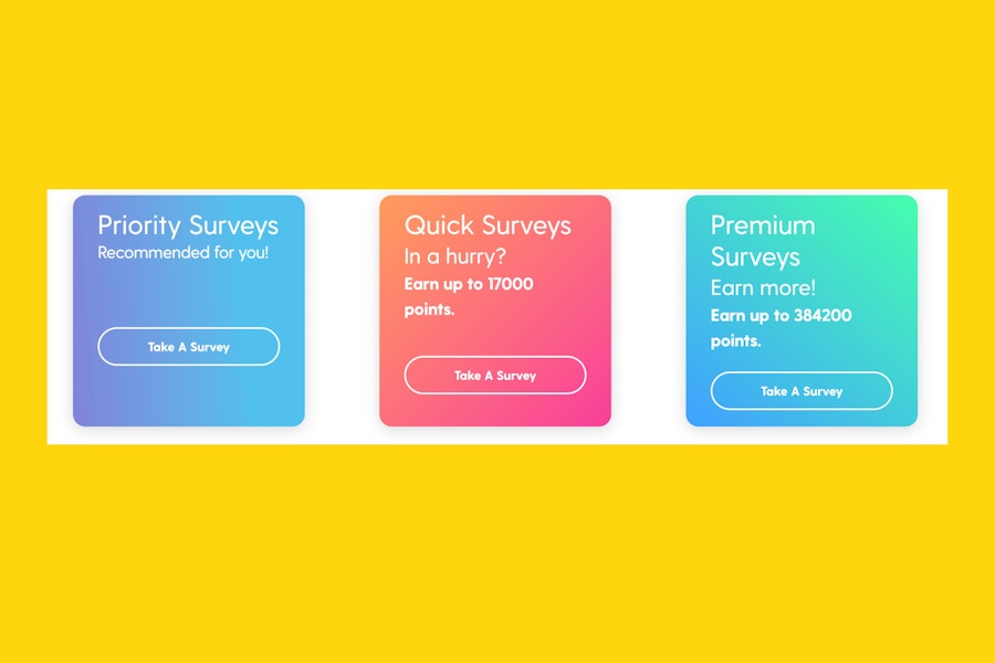 A series of multicolored boxes with text on a yellow background