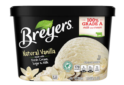 2 Breyers Ice Cream Tubs