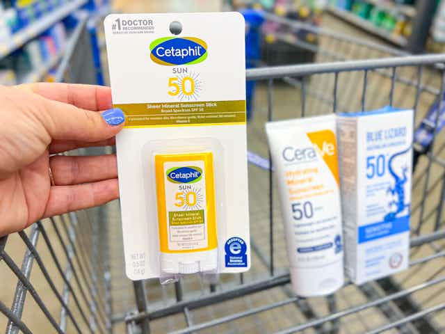  Cetaphil Mineral Sunscreen Stick, as Low as $5 on Amazon card image
