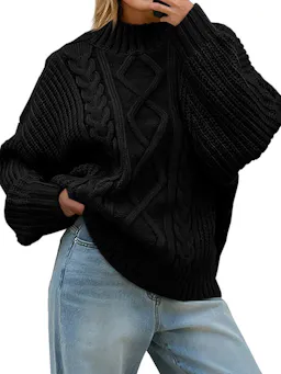 Women's Oversized Cable Knit Sweater