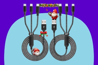 IDISON Multi Charging Cable (2Pack 4FT) on a blue background.