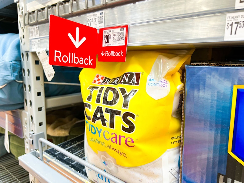 purina tidy cats alert litter on walmart shelf