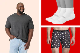 Men's short, socks and boxers