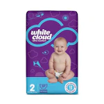 2 White Cloud Diaper Packs